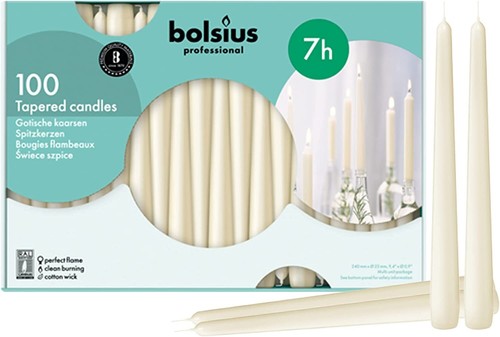 100x bolsius tapered - bolsius,