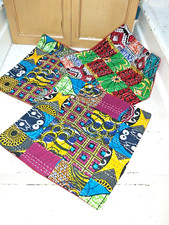 THREE HANDMADE INDIAN KANTHA PATCHWORK CUSHION COVERS -LESS THAN HALF PRICE!