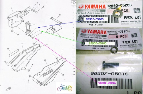 Yamaha rd350lc tool - yamaha, plate