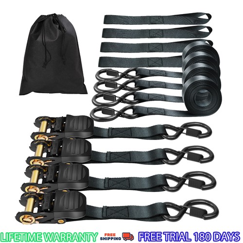 Retractable ratchet straps - 4,