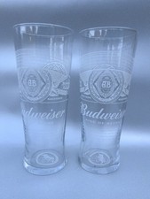 Budweiser Pint Glasses X2