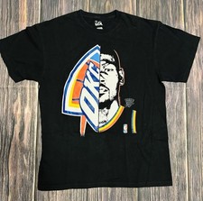 Majestic NBA Kevin Durant OKC Thunder Oklahoma City Mens Black T-Shirt Size L