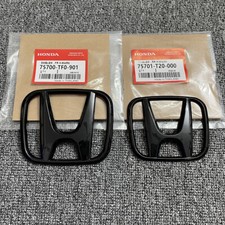 Front Grille Trunk Black Emblem For Honda Civic 2022-2026 Sedan 4-Door FE Badge