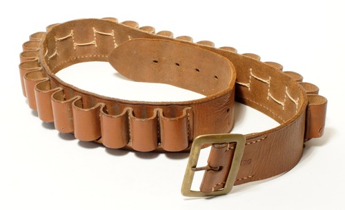 Brown leather 12g cartridge - leather,