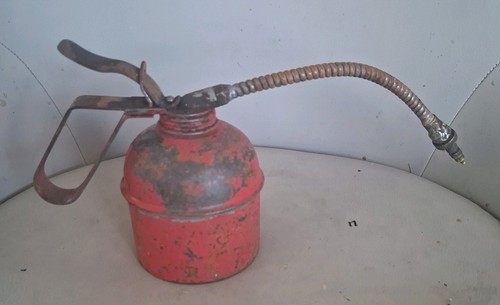 Vintage oil can red - vintage, can,