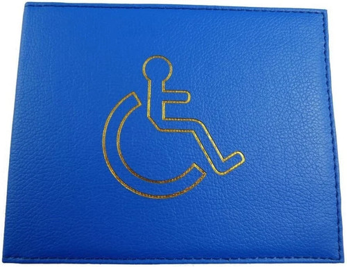 Leather disable blue badge - disable,