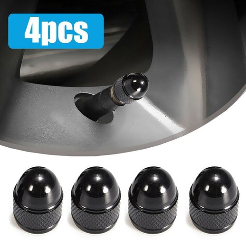 Black bullet cap car tire - 4x,