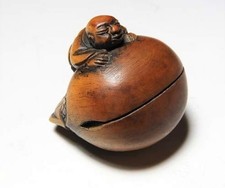 Japan antique Netsuke Monk