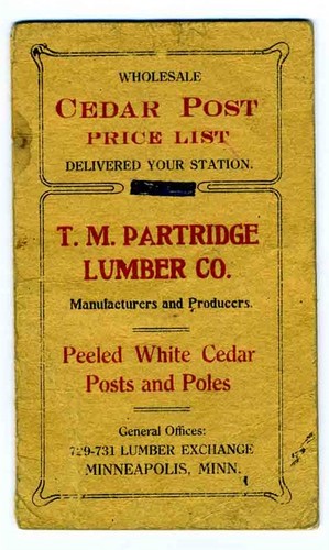 Cedar post price list booklet - post,