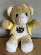 Vintage Tebro Fruit Motif Teddy Bear Plush Soft Toy 9"