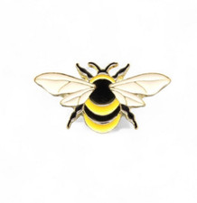 Small Bumble Bee Enamel Pin Badge - Worker Bee Enamel Brooch