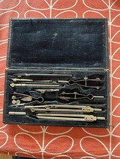 Vintage N & G technical drawing instruments in a box
