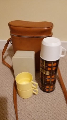 Vintage thermos picnic set - thermos,