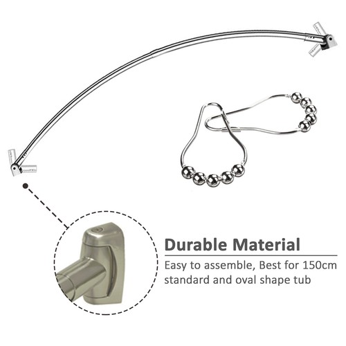 Steel extensible curved - s/s,