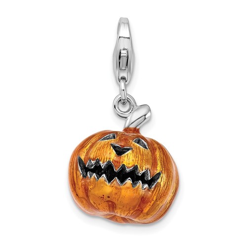 Sterling silver enameled - silver, 3-d