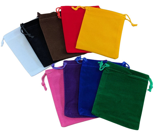 Faux velvet bag 10x12cm - velvet,