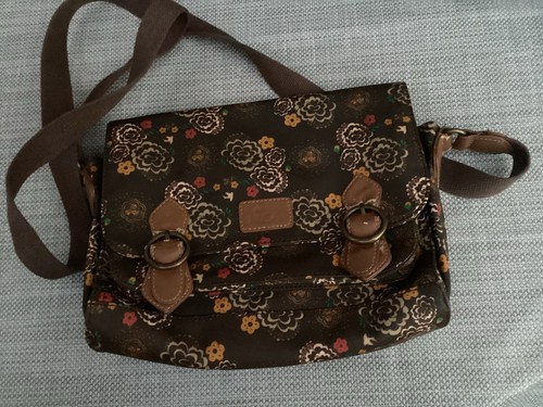 Brown floral nica satchel - brown,