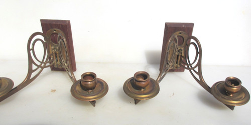 Antique bronze piano candle - antique,