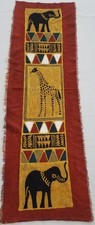 Vintage African Batik Hand Painted Wall Hanging 143x46cms