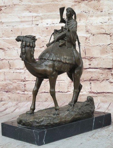 Arab rider bronze sculpture - arab,