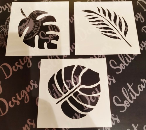 Leaf flower stencil pack - flower, craft