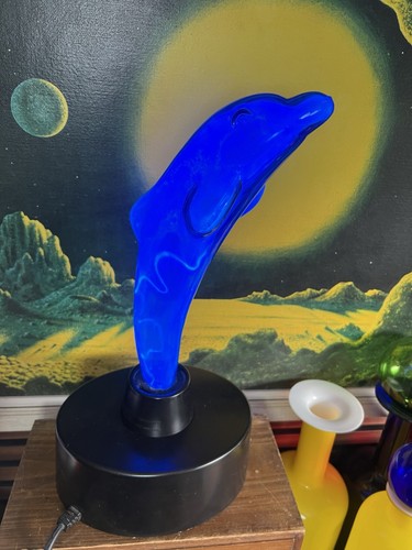 Vintage lumisource blue glass - lumisource,