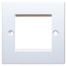 1 Gang Euro Style Faceplate for 2 Modules, White - KPJ2JEWH
