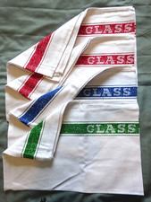 Large Professional Cotton Rich Glass Cloths Tea Towels Bar Towels x 4 Great Gift