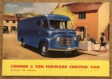 COMMER 1¼ TON FORWARD CONTROL VAN Sales Brochure Sept 1956 #654