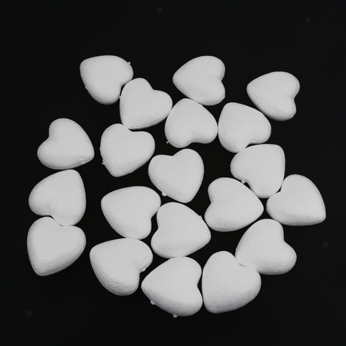 Piece foam hearts white - 20-piece,
