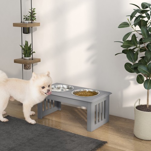 Pawhut raised dog bowls pet - pawhut,