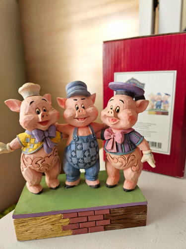 Three little pigs resin - little,