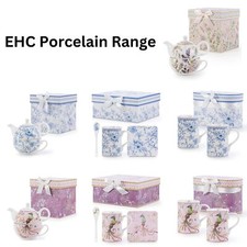 Porcelain Gift Boxed Mug Set, Set of 2 Coffee/Tea Mugs OR Tea for One Teapot