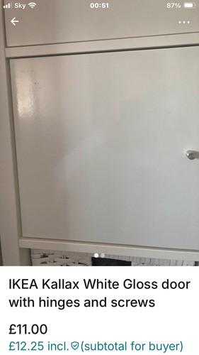 Ikea kallax white doors - white,