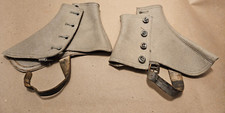 Vintage  SPATS, Wool Boot Shoe Covers, w/ Leather Straps