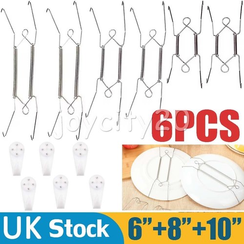 Wire plate hangers white - hangers, wall