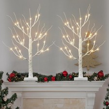 2pcs Led Twig Birch Table Tree