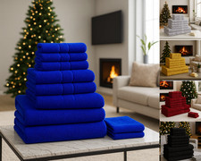 10 Piece Towel Hotel Quality 100% Egyptian Cotton Face Hand Bath Towel Bale Set