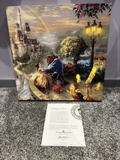 Thomas Kinkade Beauty & the Beast Wrapped Canvas Print with COA - Disney Dreams