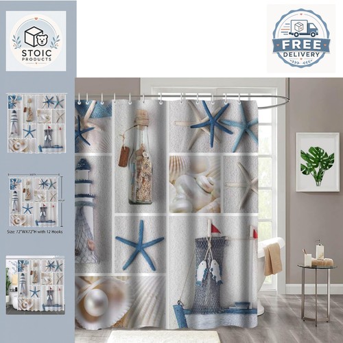 Summer nautical shower curtain - summer,