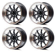 ULTRALITE UL48 15" x 8 ET 0 4x100 4x108 DEEP DISH GUN METAL ALLOY WHEELS Y2366