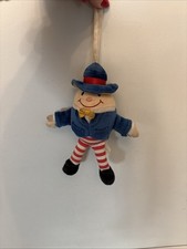 Vintage Boots Happy Tiny Humpty Dumpty Soft Rattle Chime Plush Toy 8”