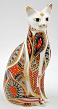 FAB ROYAL CROWN DERBY PAPERWEIGHT SIAMESE CAT GOLD STOPPER 1ST QUALITY