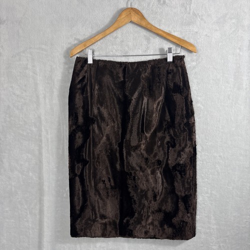 Vtg faux fur velvet brown - vtg,