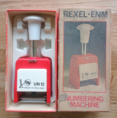 Vintage rexel enm numbering - rexel,