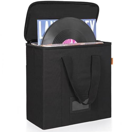 Vinyl record storage box with - record,