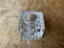 VINTAGE CLEAR GLASS CUBE