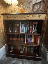 Regency Open Bookcase - Mahogany Sheraton Inlay
