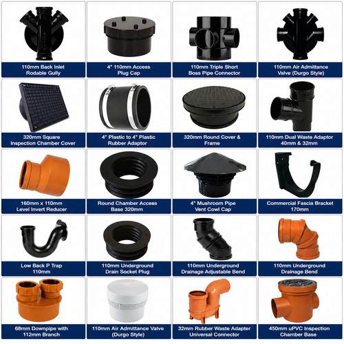 110mm drainage fittings bundle - 110mm,