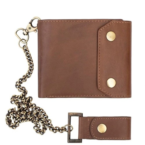 Men biker leather wallet - men's,